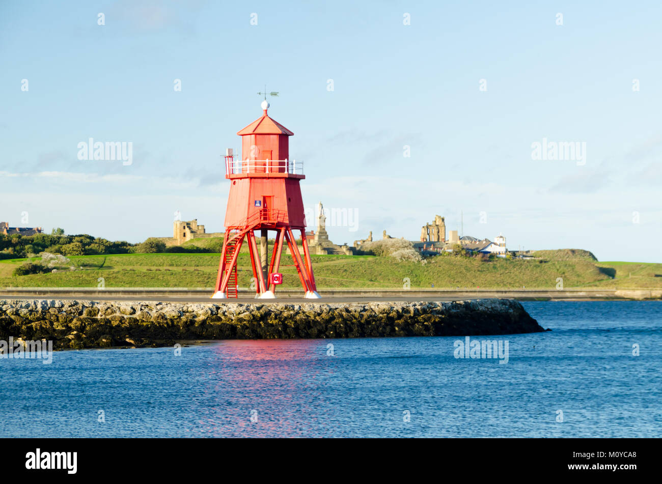 The Herd Groyne Lighthouse, South Shields Stock Photo
