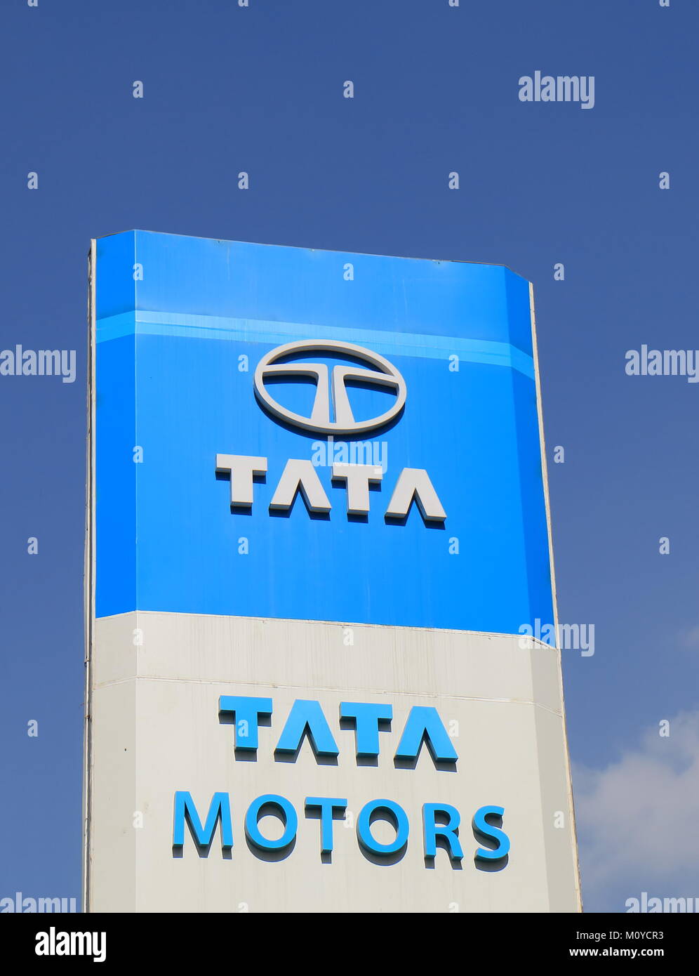 TATA Motors Indian car manufacturer. Stock Photo