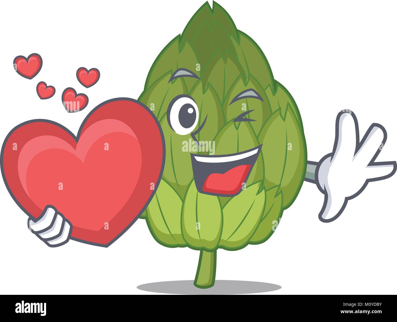 With heart artichoke mascot cartoon style Stock Vector Image & Art Alamy
