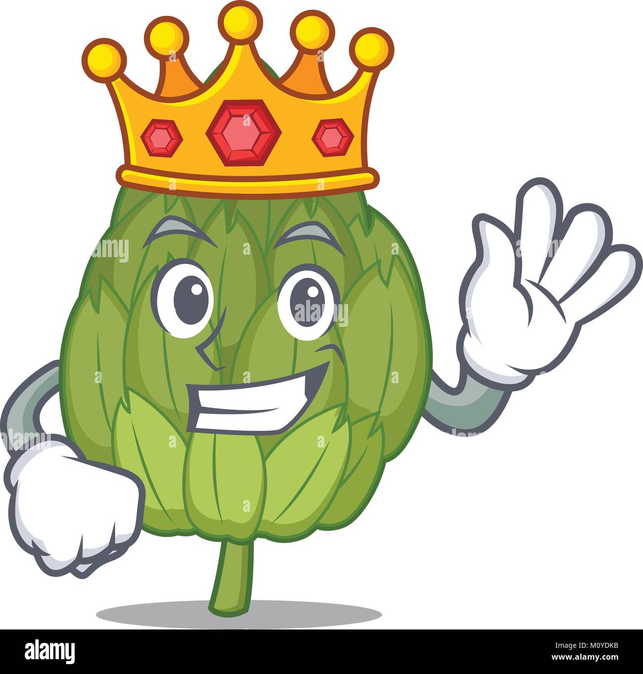 King artichoke mascot cartoon style Stock Vector Image & Art Alamy