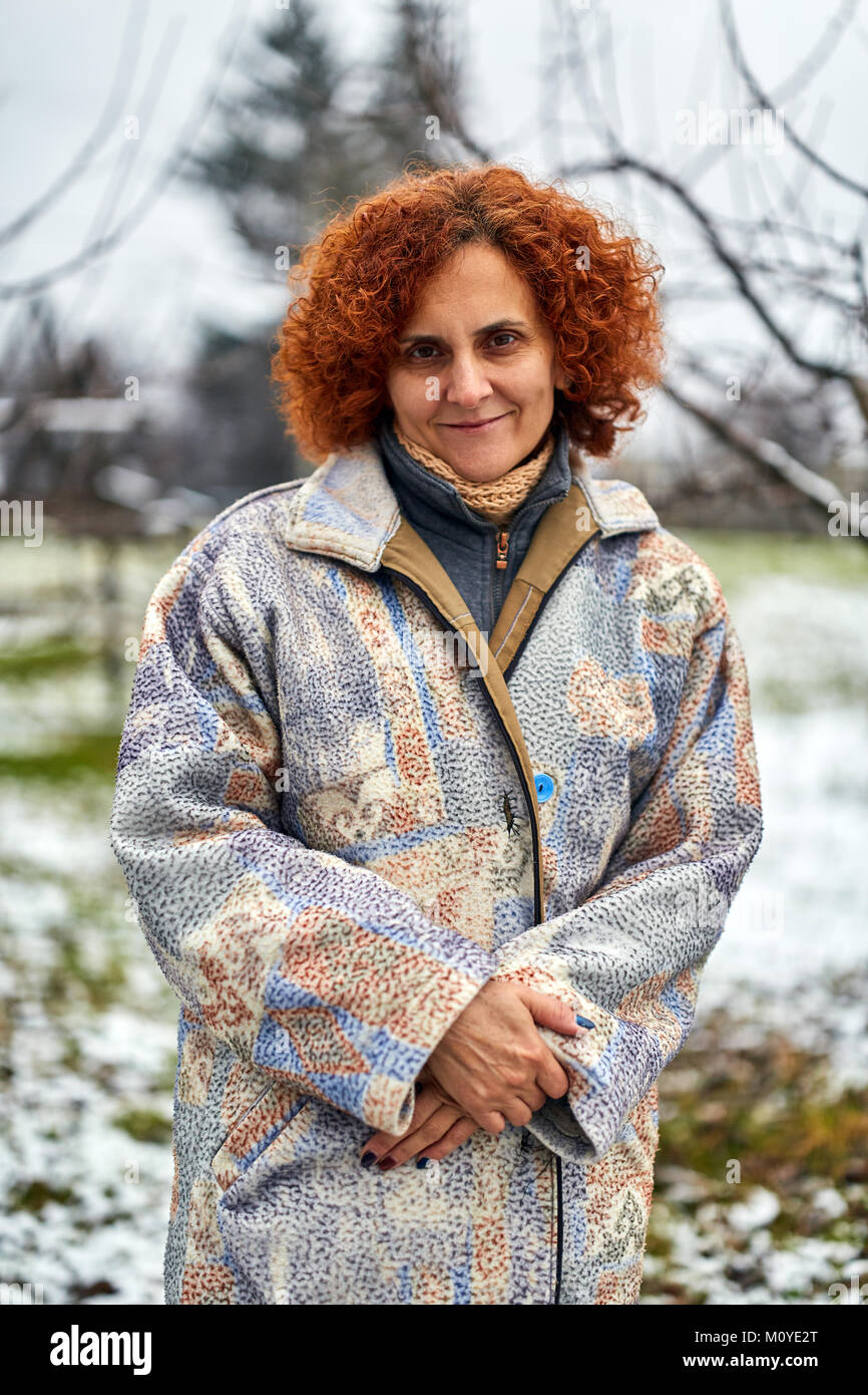 Candid portrait curly redhead woman hi-res stock photography and images ...