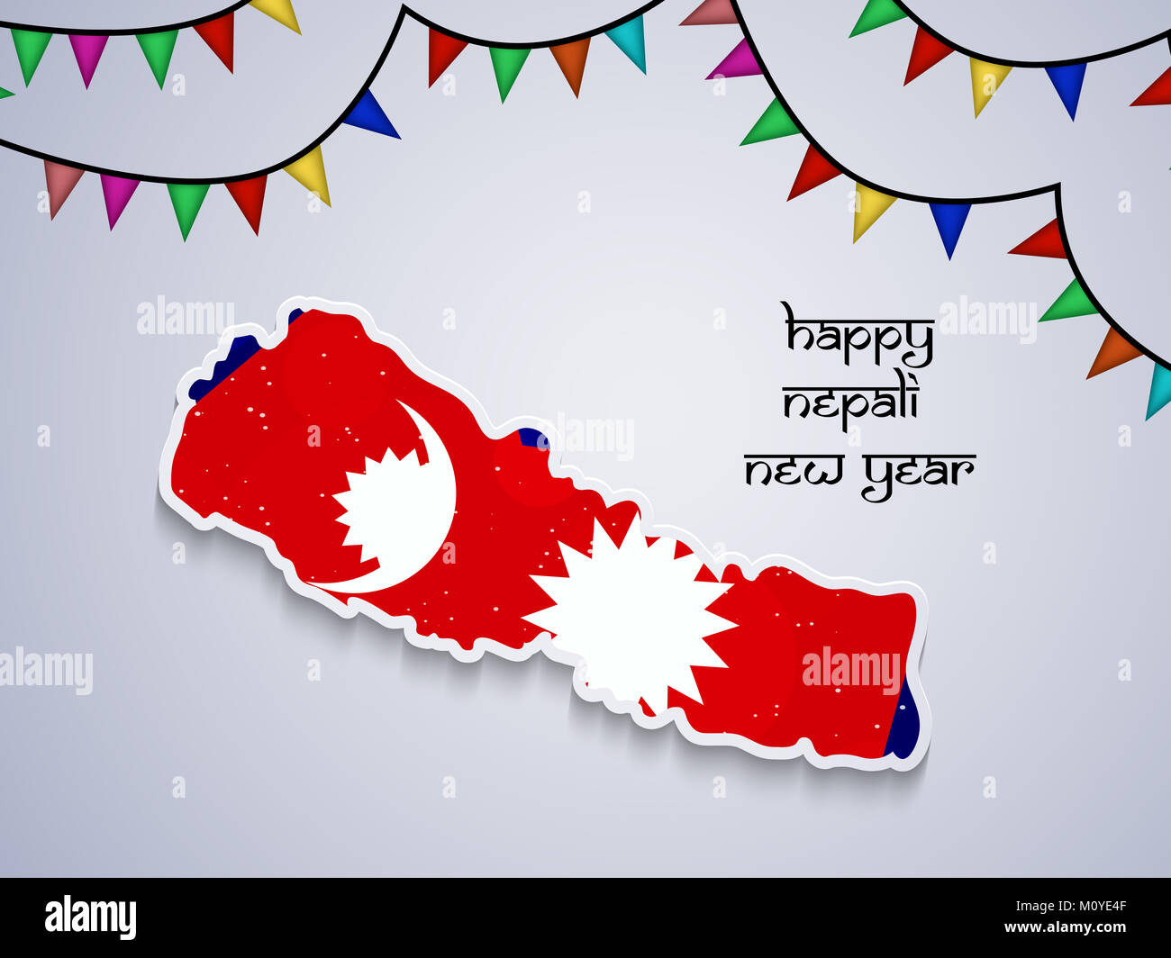 illustration of Nepal Country New Year Background Stock Photo Alamy