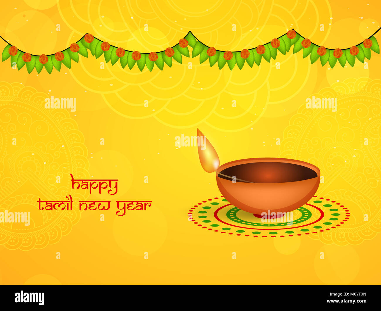 illustration of an Indian State kerala Hindu festival Vishu Background  Stock Photo - Alamy