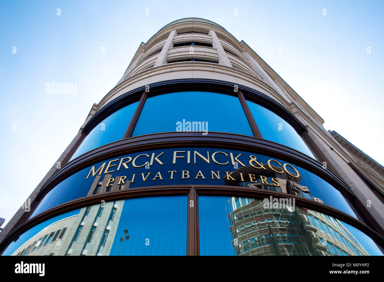 Germany, Cologne, building of the privat bank Merck Finck & Co. in the financial district.  Deutschland, Koeln, Gebaeude der Privatbankiers Merck Finc Stock Photo