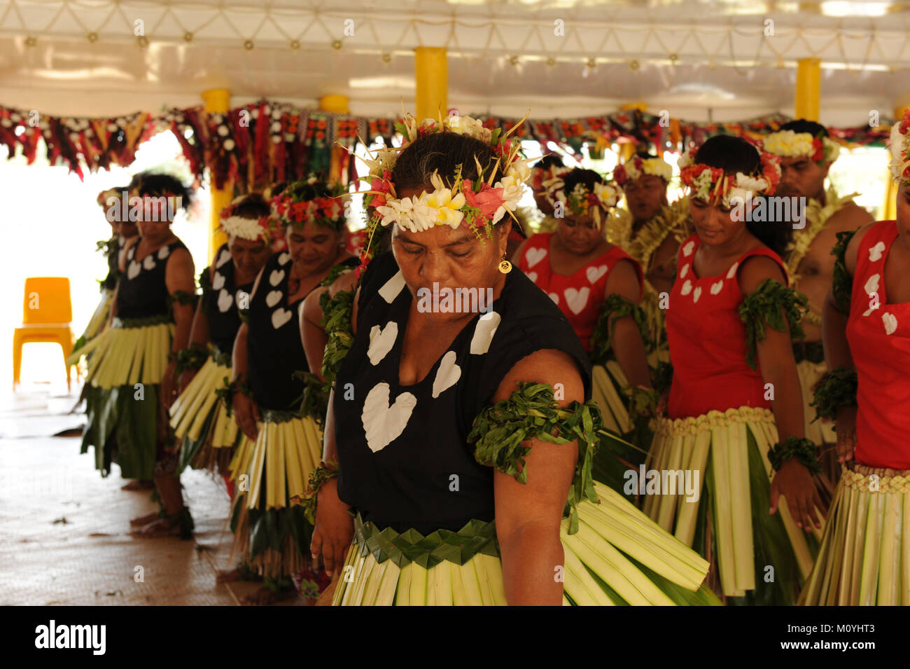 Tuvaluans celebrate their Independence Day on October 1 2015 Stock