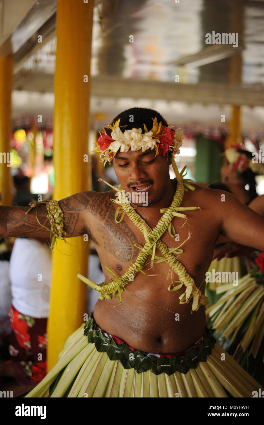 Tuvaluans celebrate their Independence Day on October 1 2015 Stock Photo