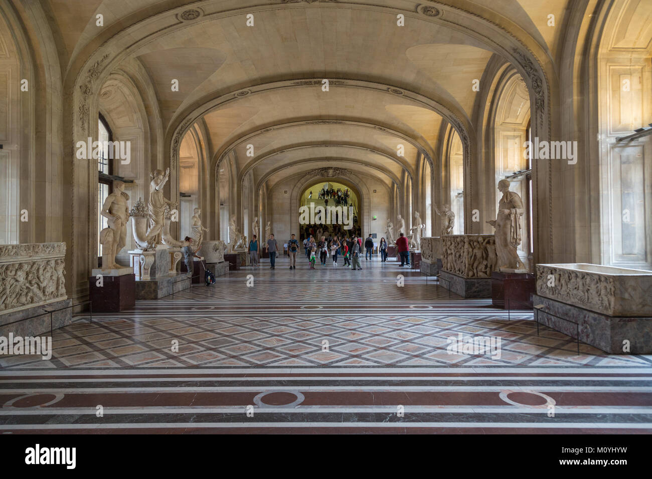 Louvre Museum,interior view,Paris,France Stock Photo