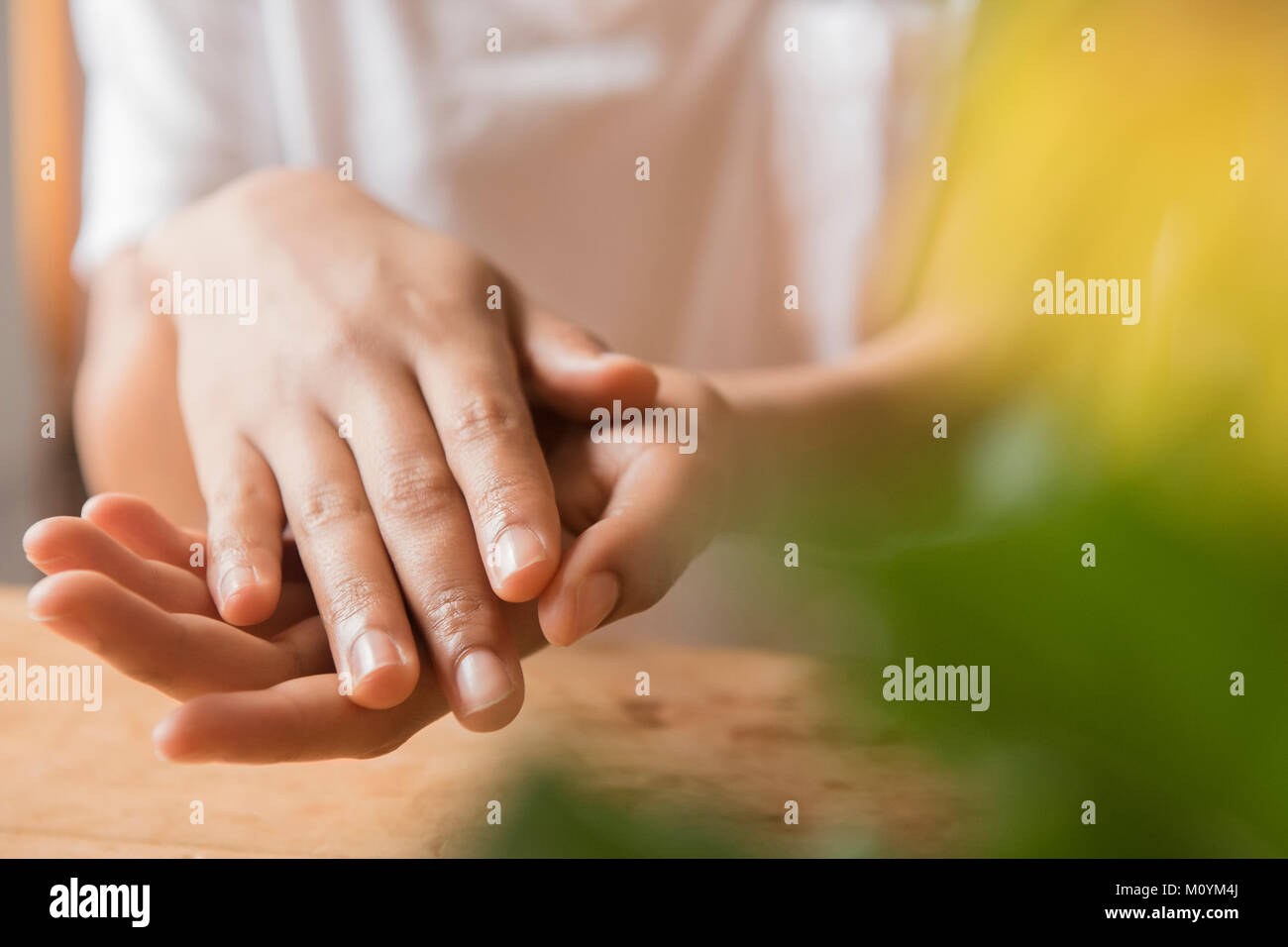 Hands of African American woman Stock Photo
