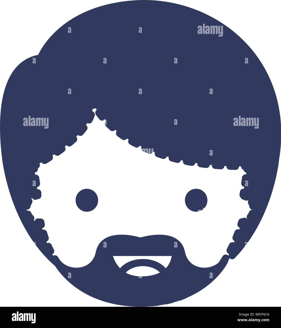 People Graphic Face Of Man With Short Hair And Van Dyke Beard In Dark Stock Vector Image Art Alamy