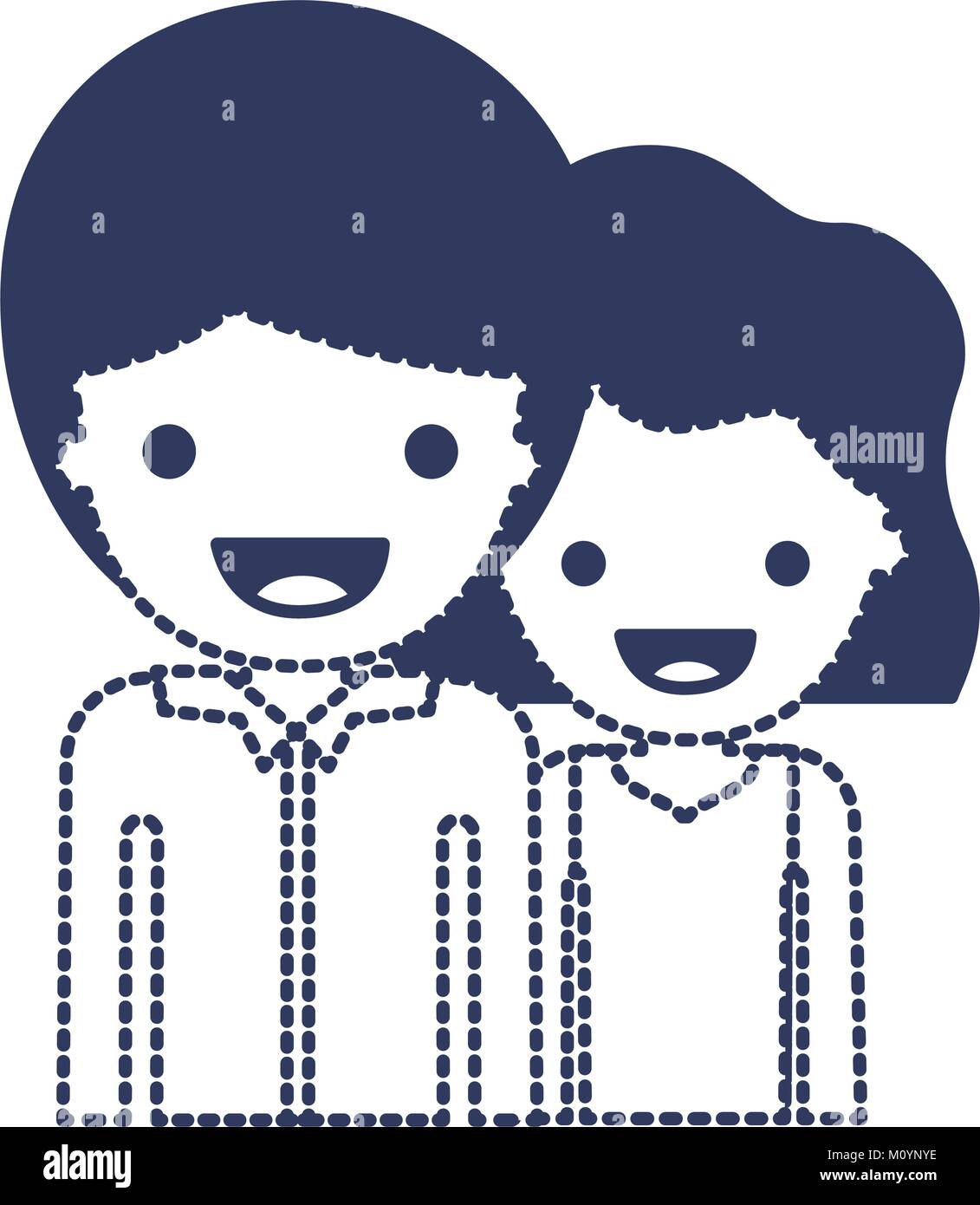 Half Body People With Boy In Shirt Long Sleeve And Short Hair And