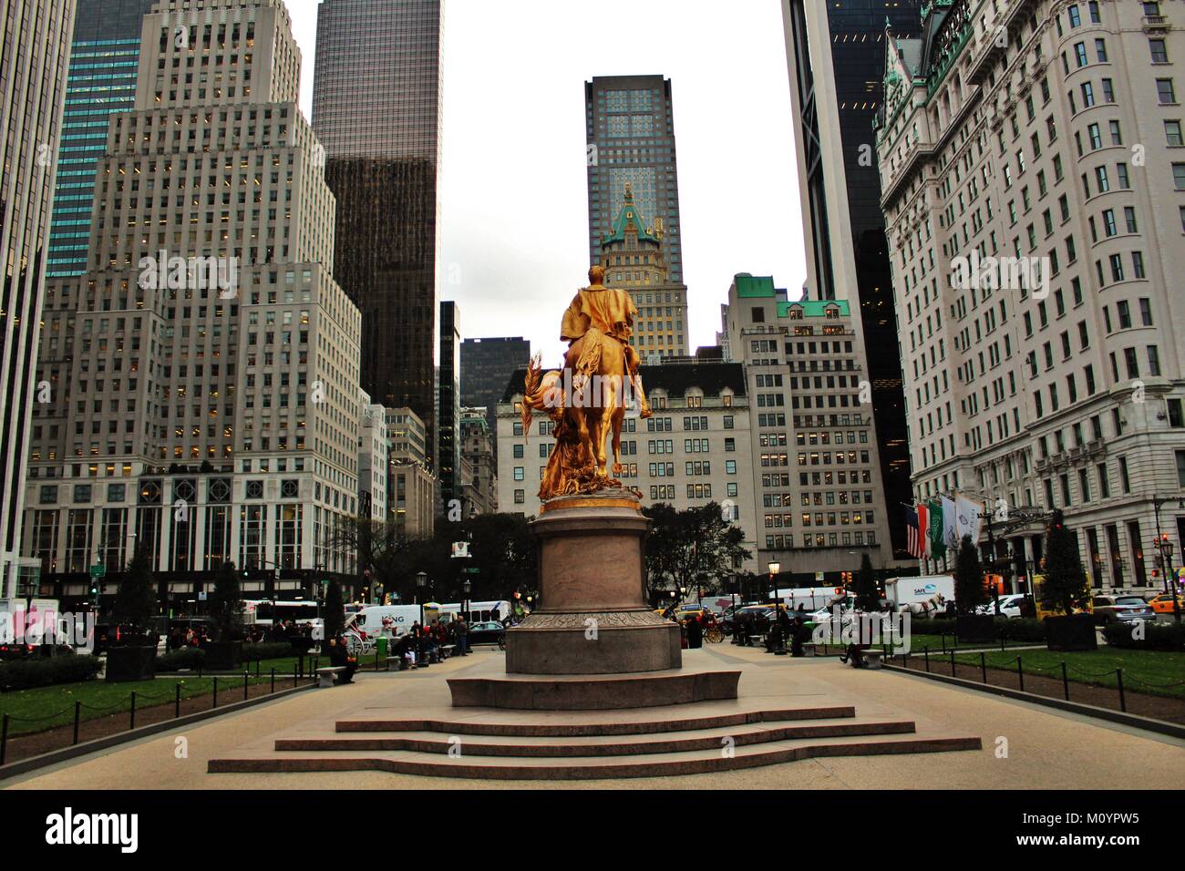 William Tecumseh Sherman monument- Grand Army Plaza, Manhattan, New York City- November 15, 2017 Stock Photo