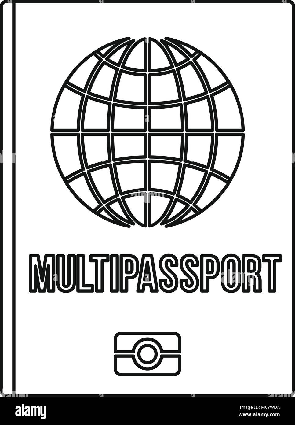 Multipassport icon, outline style Stock Vector Image & Art - Alamy