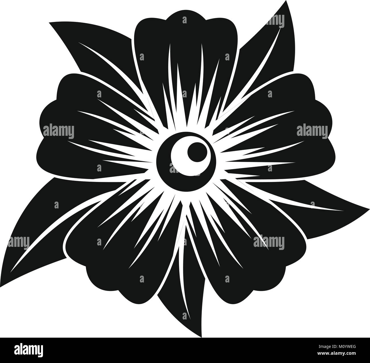 Flower icon, simple style Stock Vector Image & Art - Alamy