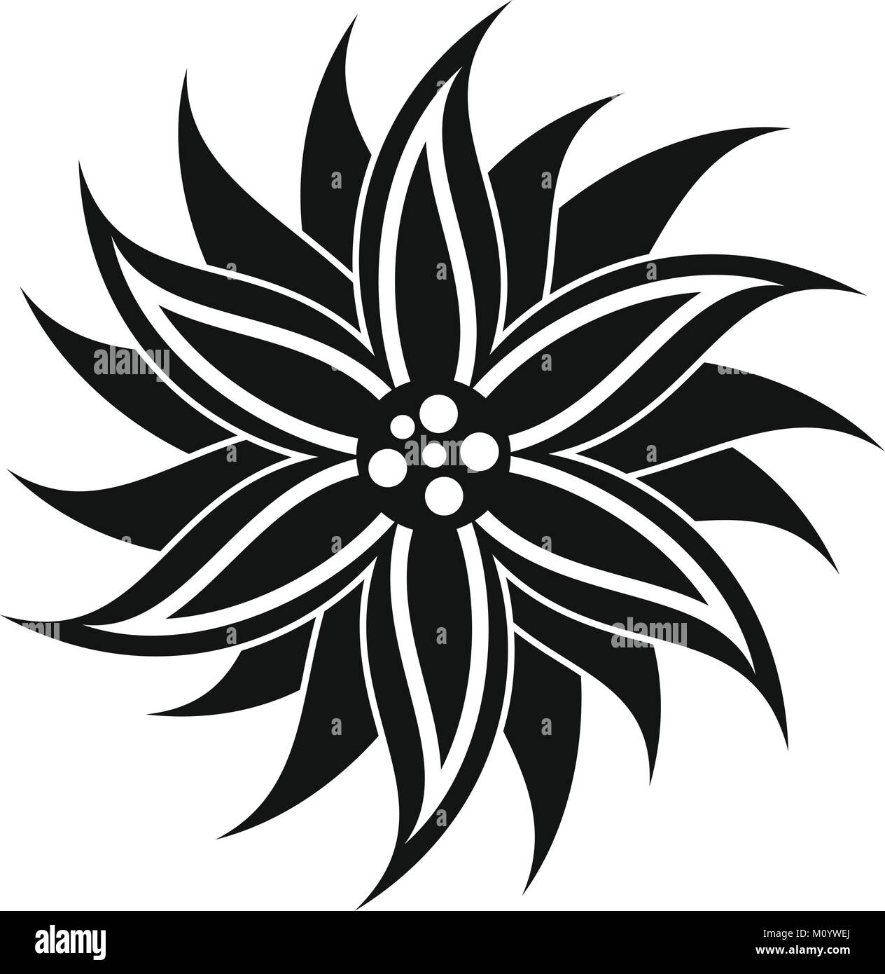 Flower icon, simple style Stock Vector Image & Art - Alamy