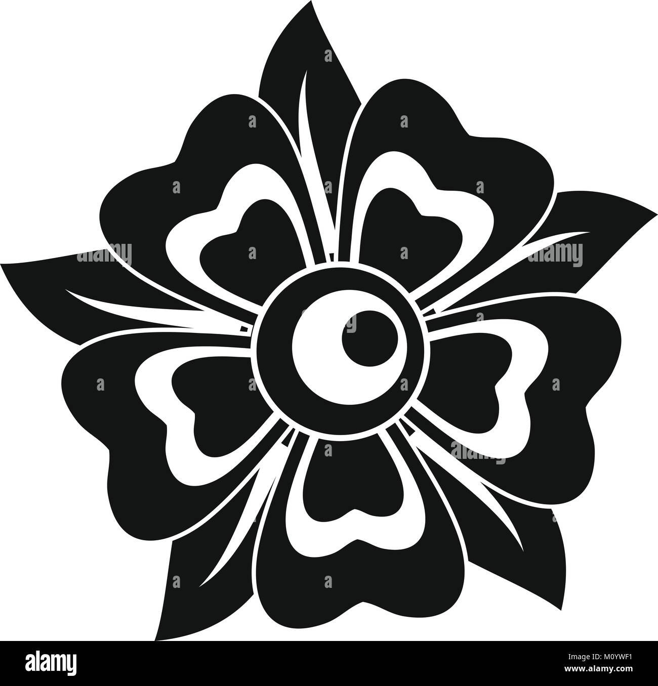 Flower icon, simple style Stock Vector Image & Art - Alamy