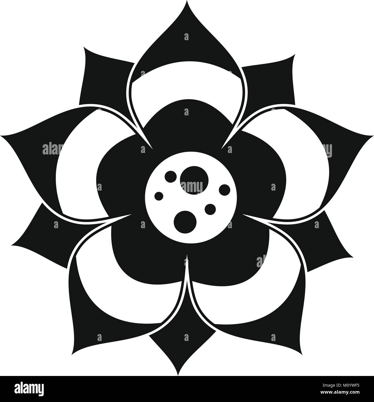 Flower icon, simple style Stock Vector Image & Art - Alamy