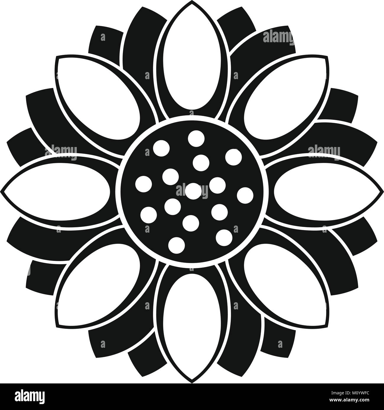 Flower icon, simple style Stock Vector Image & Art - Alamy