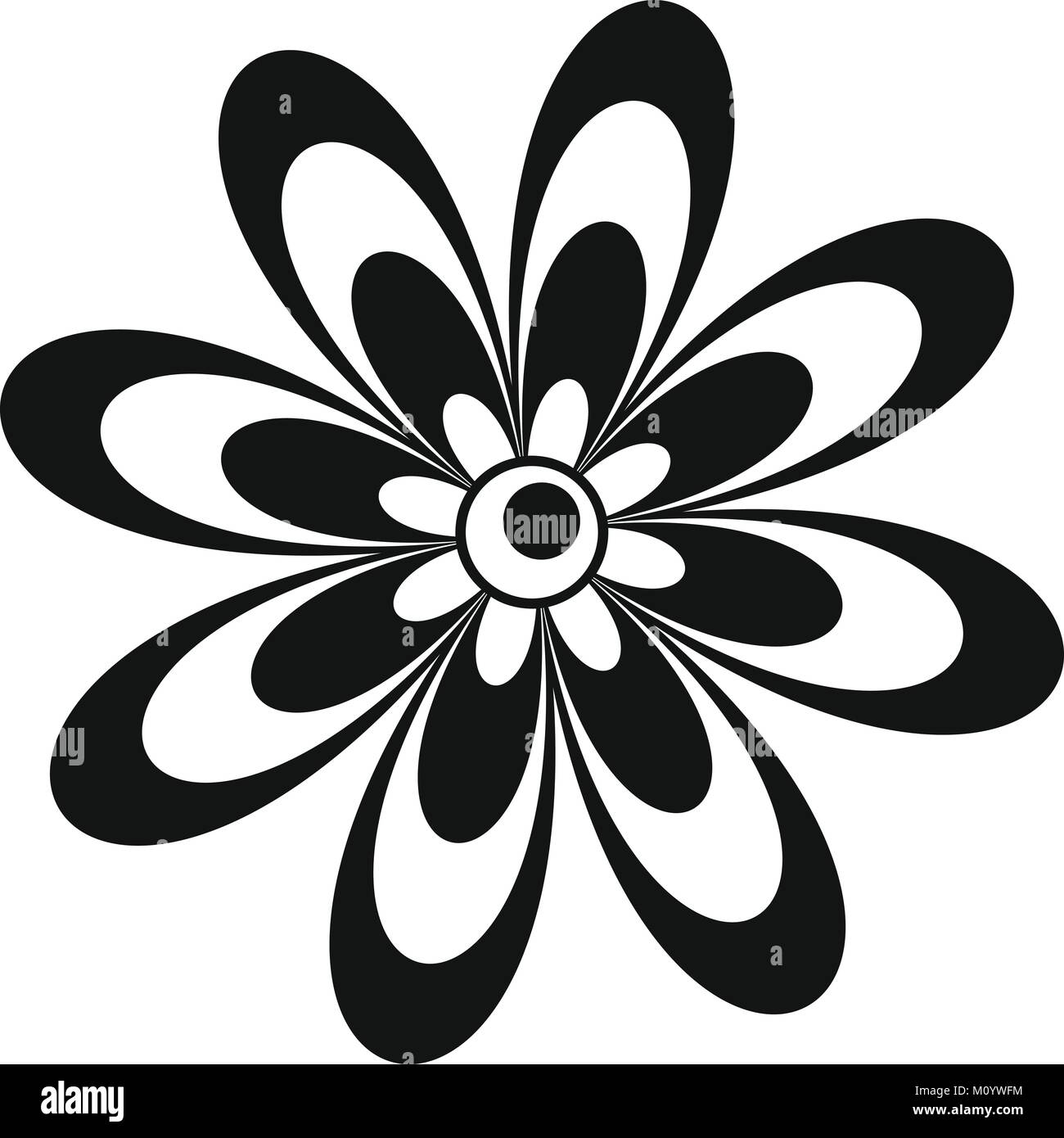 Flower icon, simple style Stock Vector Image & Art - Alamy