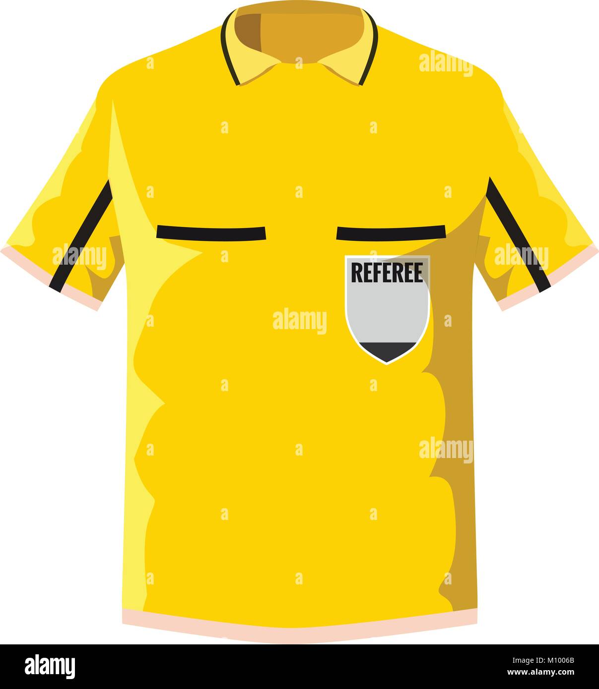 Yellow soccer referee shirt icon, cartoon style Stock Vector Image & Art -  Alamy