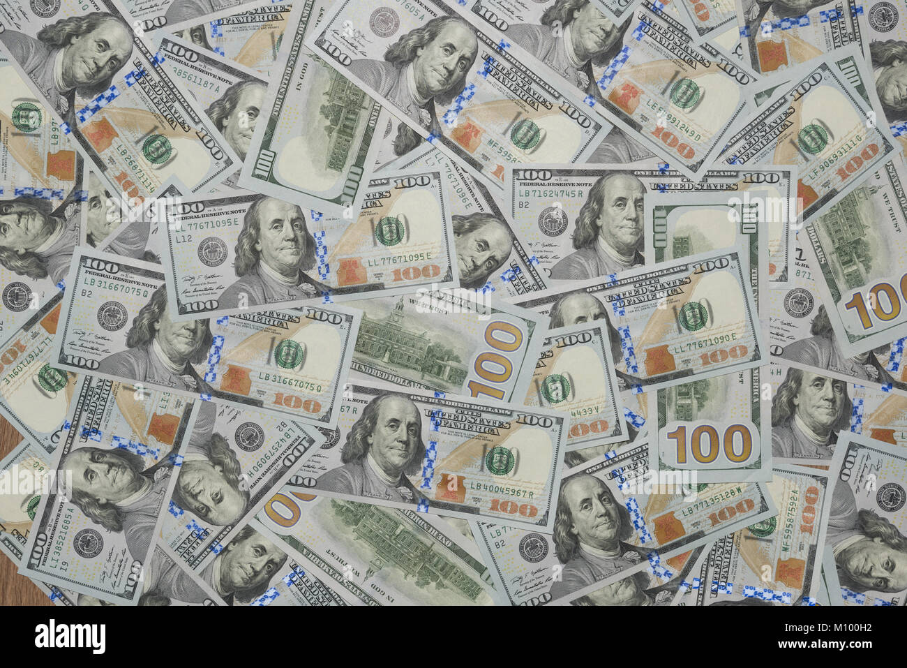 100 US Dollars banknotes (old and new sample) Stock Photo