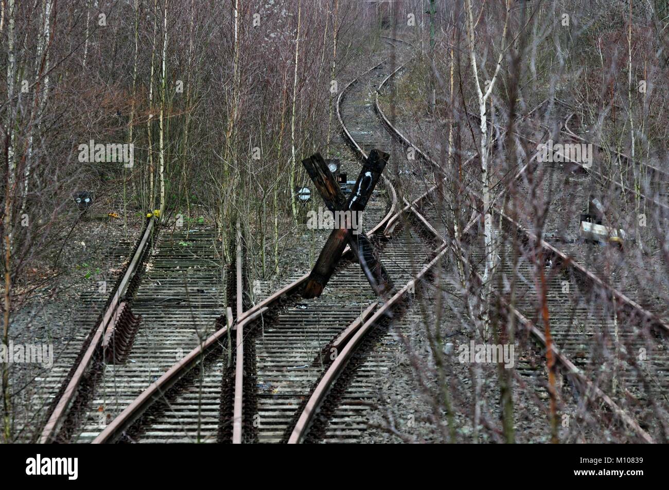 Dortmund, Germany. 06th Feb, 2011. Disused railway tracks on 06.02.2011 in Dortmund-Huckarde - Germany. | usage worldwide Credit: dpa/Alamy Live News Stock Photo