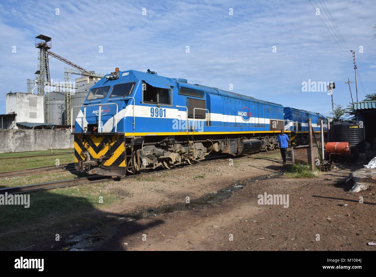 Heavy freight train with soda on 11.08.2017 at the port entrance in ...