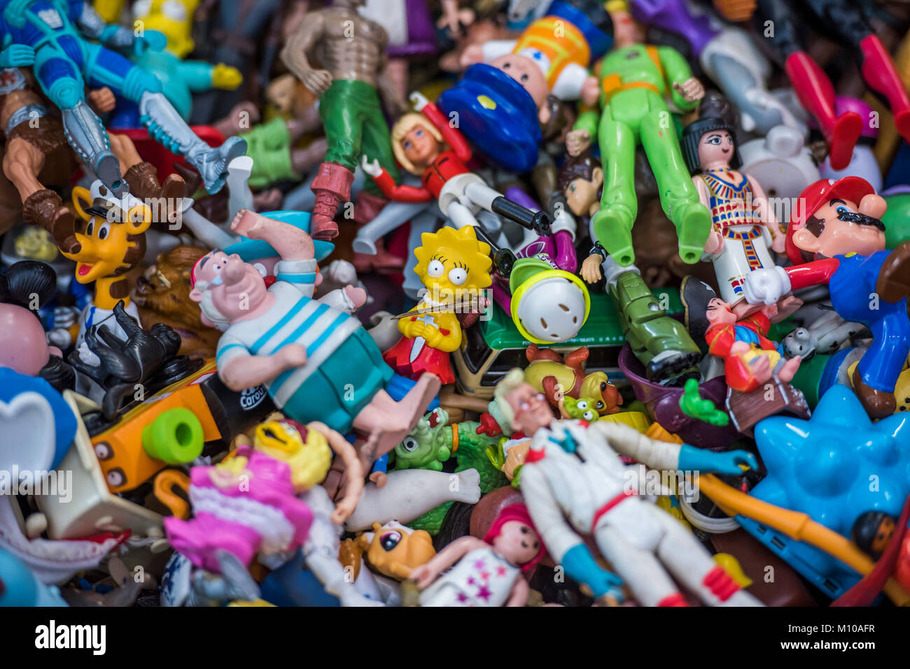 London, UK. 25th Jan, 2018. Toys saved from landfill by The Toy Project Charity, which recycles unwanted toy to children who need them, including the Grenfell Tower nursery - The annual Toy Fair at Olympia, London. Credit: Guy Bell/Alamy Live News Stock Photo
