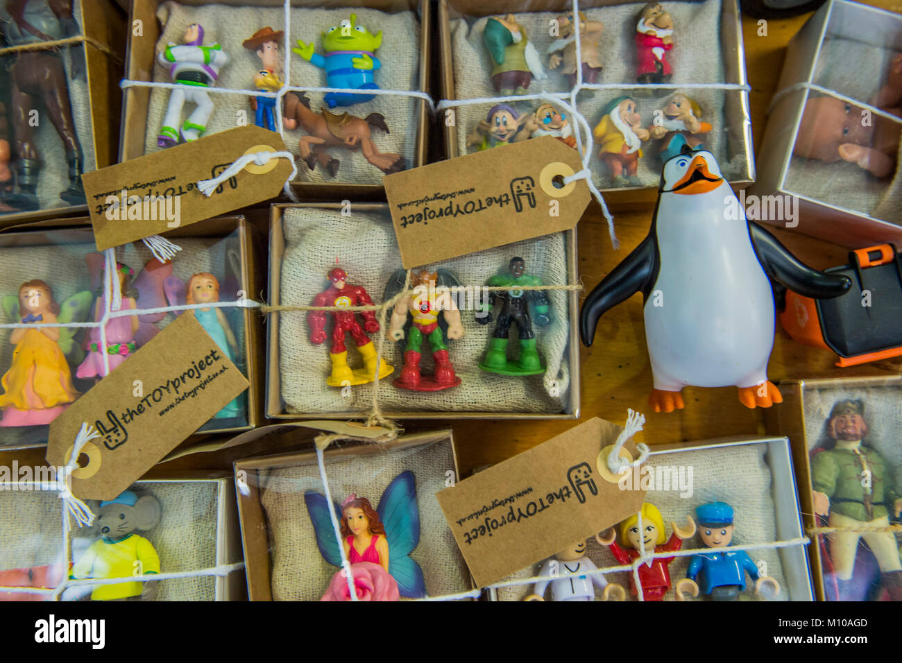 London, UK. 25th Jan, 2018. Toys saved from landfill by The Toy Project Charity, which recycles unwanted toy to children who need them, including the Grenfell Tower nursery - The annual Toy Fair at Olympia, London. Credit: Guy Bell/Alamy Live News Stock Photo