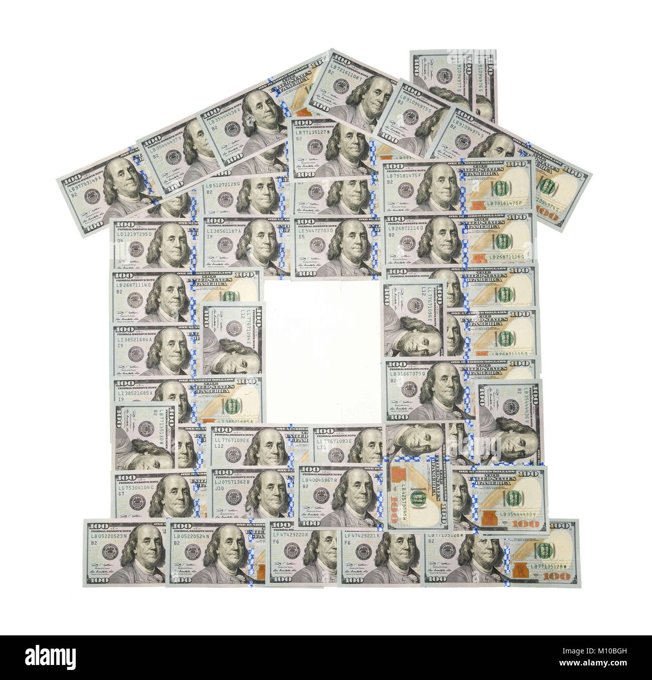 January 17, 2018 - House of 100 US Dollars banknotes  (Credit Image: © Andrey Nekrasov/ZUMA Wire/ZUMAPRESS.com) Stock Photo
