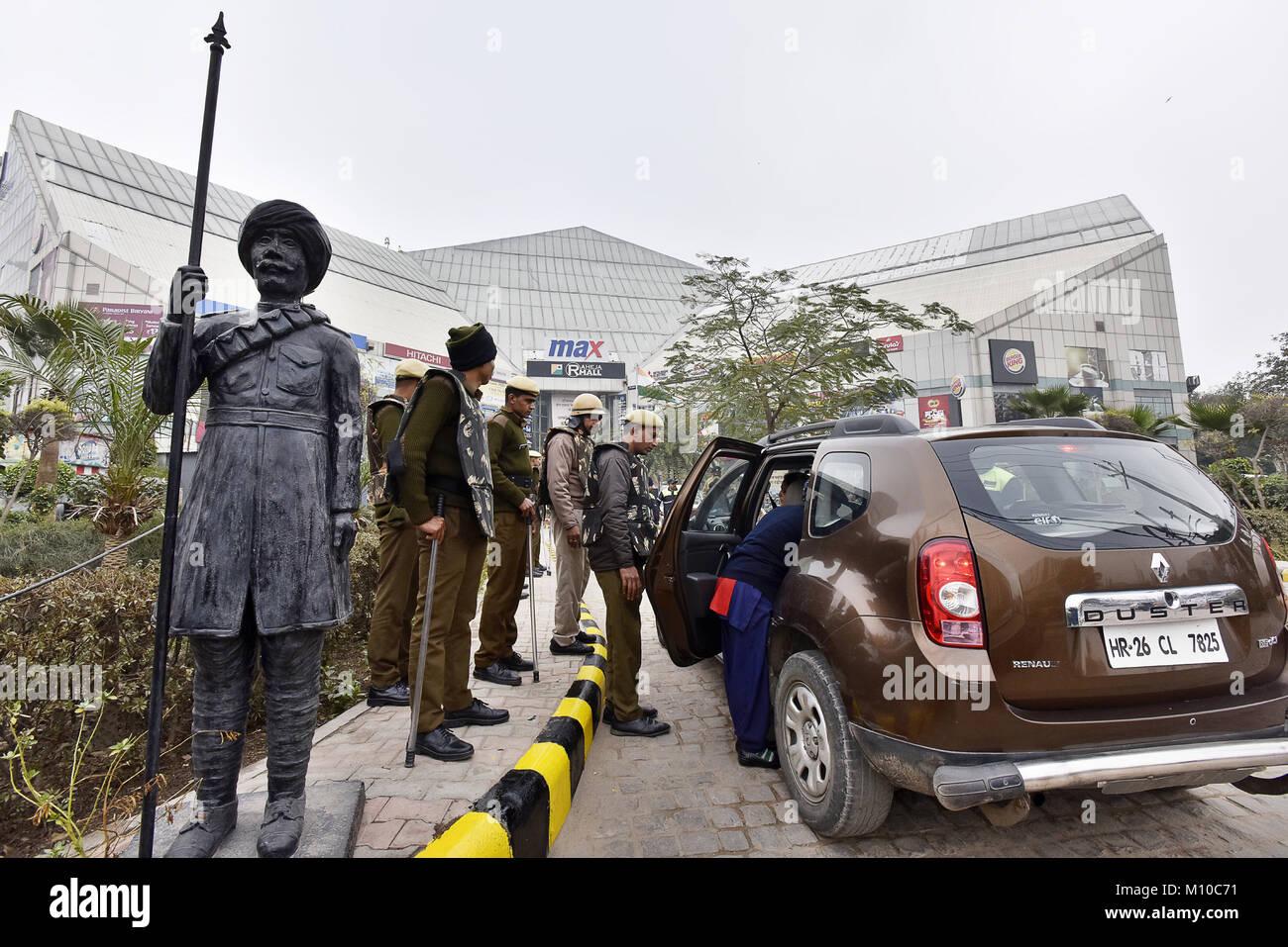 Gurgaon Riots GURGAON, INDIA - JANUARY 25: Tension prevailed in Gurgaon but situation ...