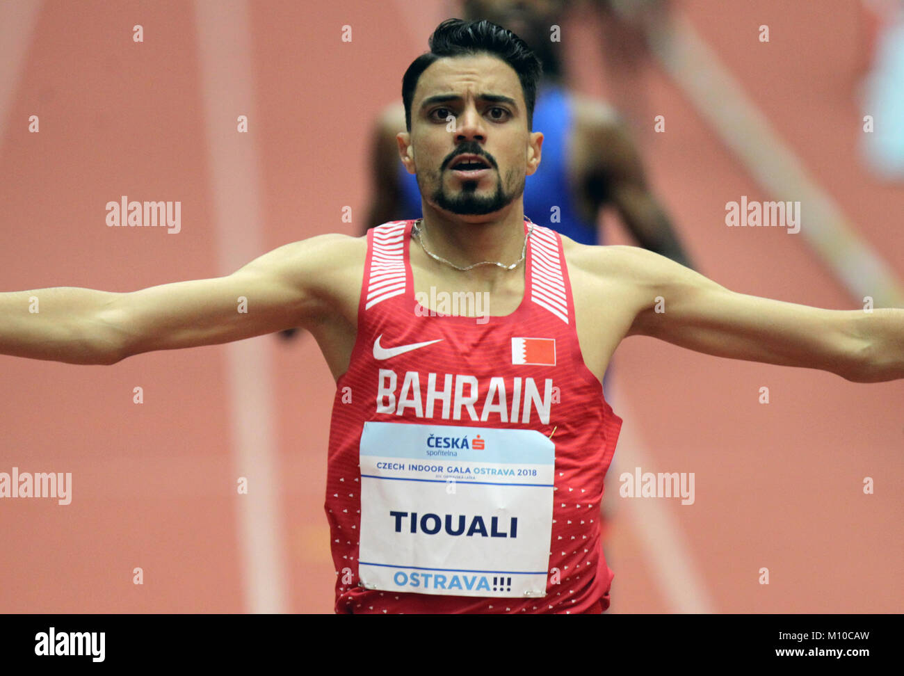 Ostrava, Czech Republic. 25th Jan, 2018. Baharain´s Mohammed Tiouali