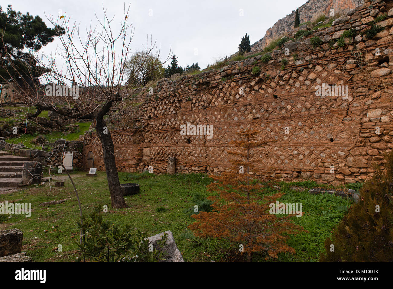 Delphi archeological site, Roman market Stock Photo