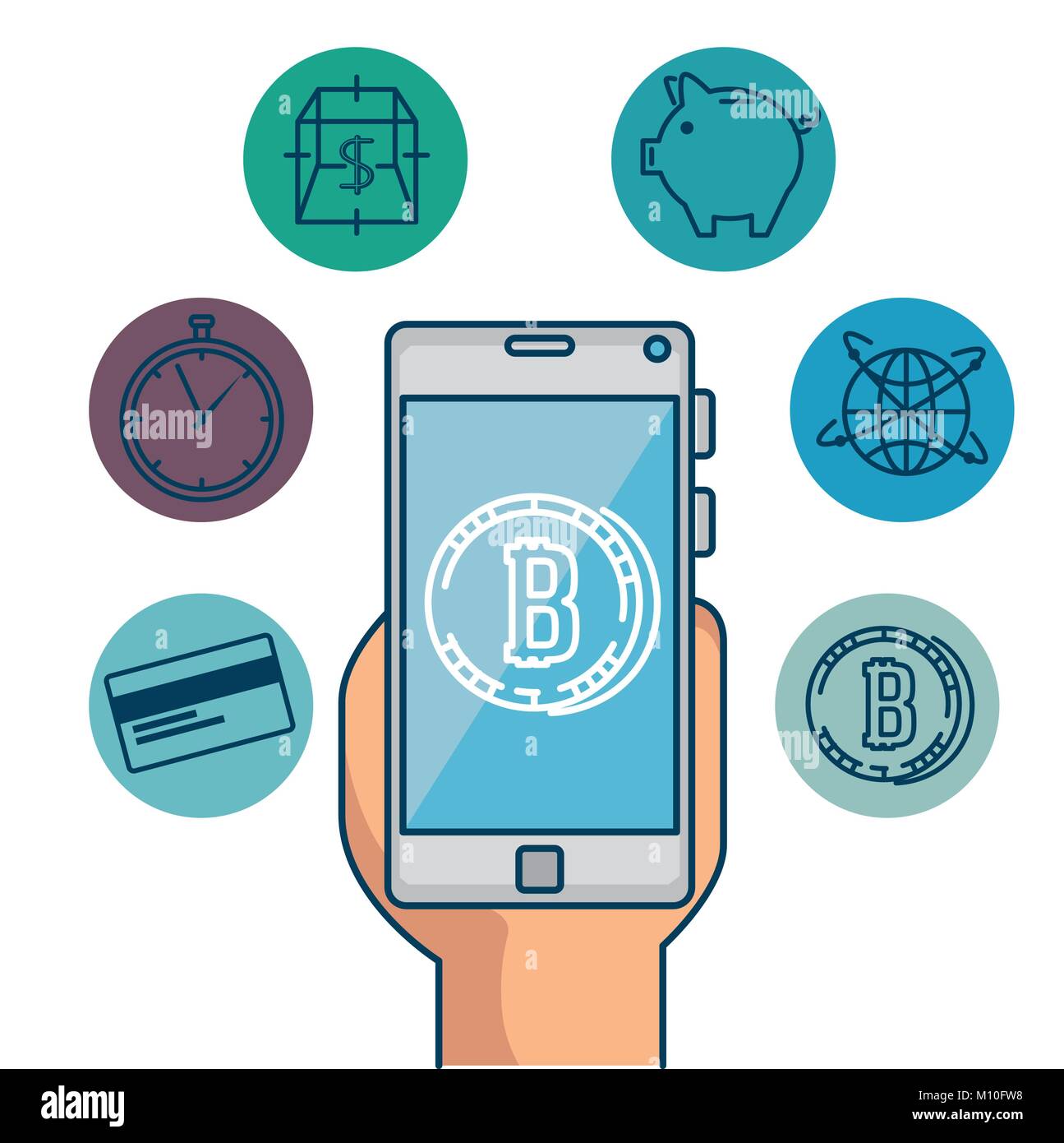 Fin Tech Vector Fintech Investment Financial Internet Technology Concept fintech ...