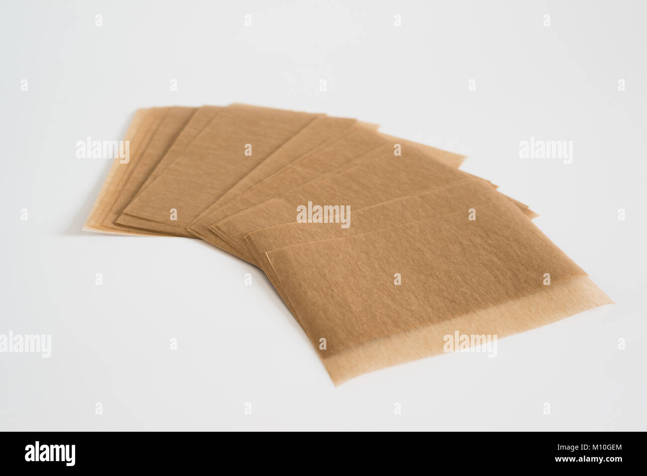 Matting cosmetic napkins to remove greasy gloss from the face Stock