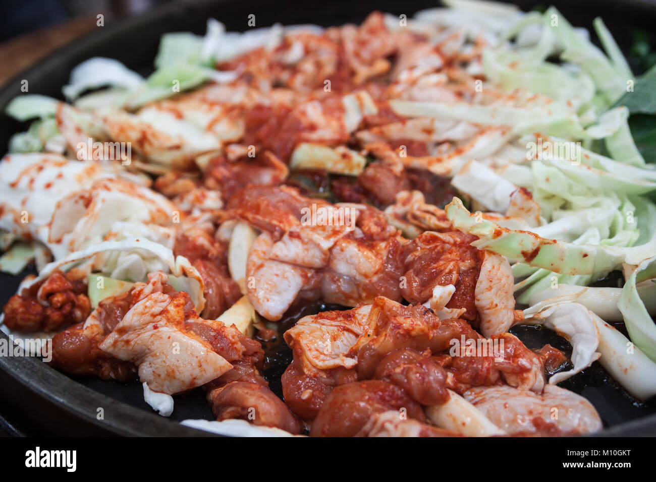 dakgalbi spicy stirfried chicken Stock Photo Alamy