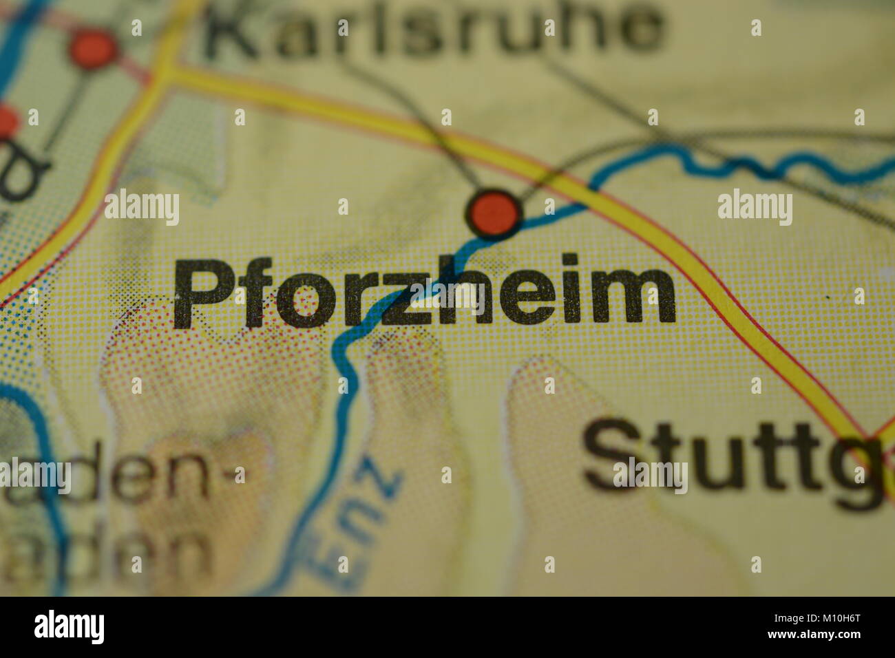 City name Germany on the map - City Name Germany On The Map M10H6T 