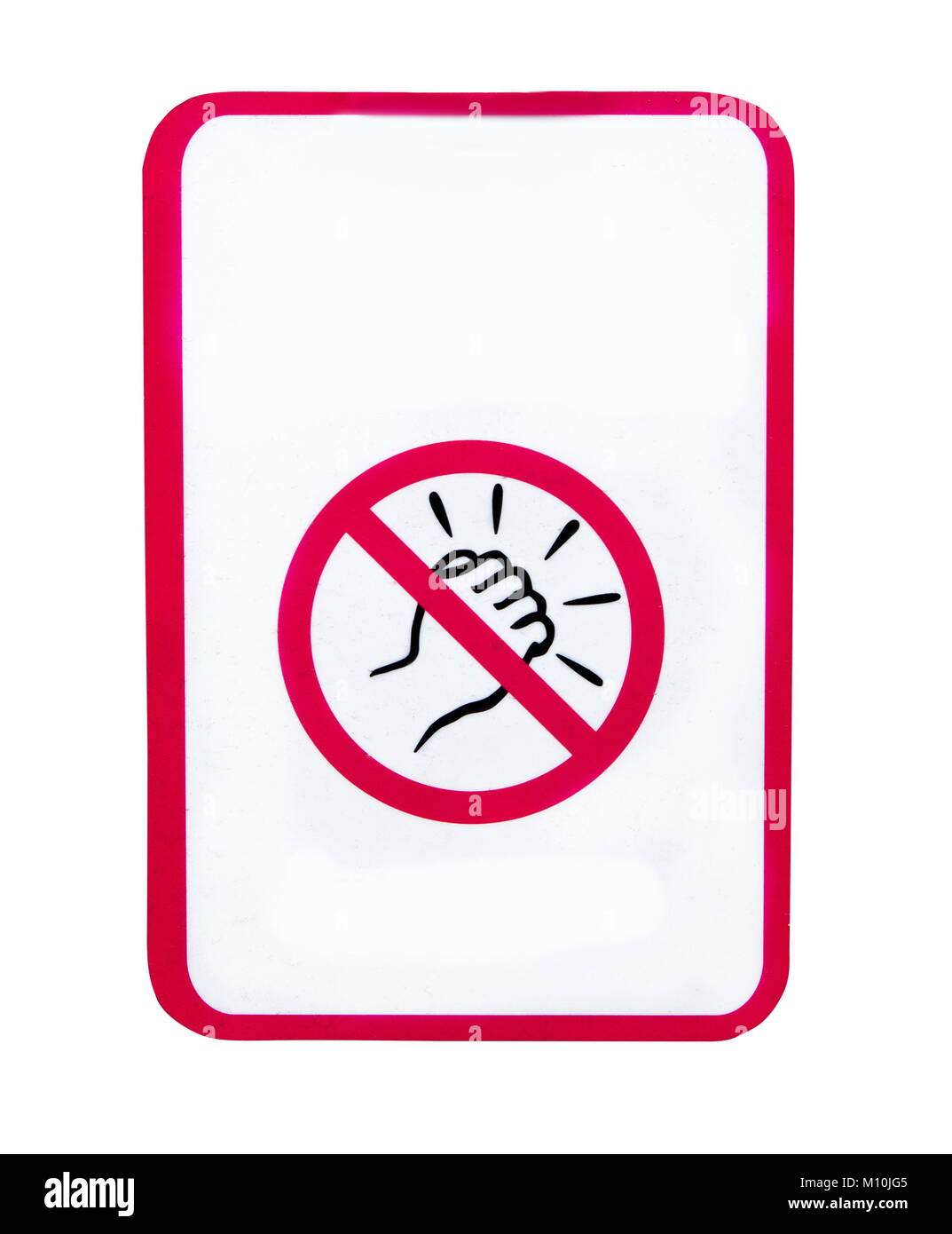 No door knockers sign on white Stock Photo Alamy