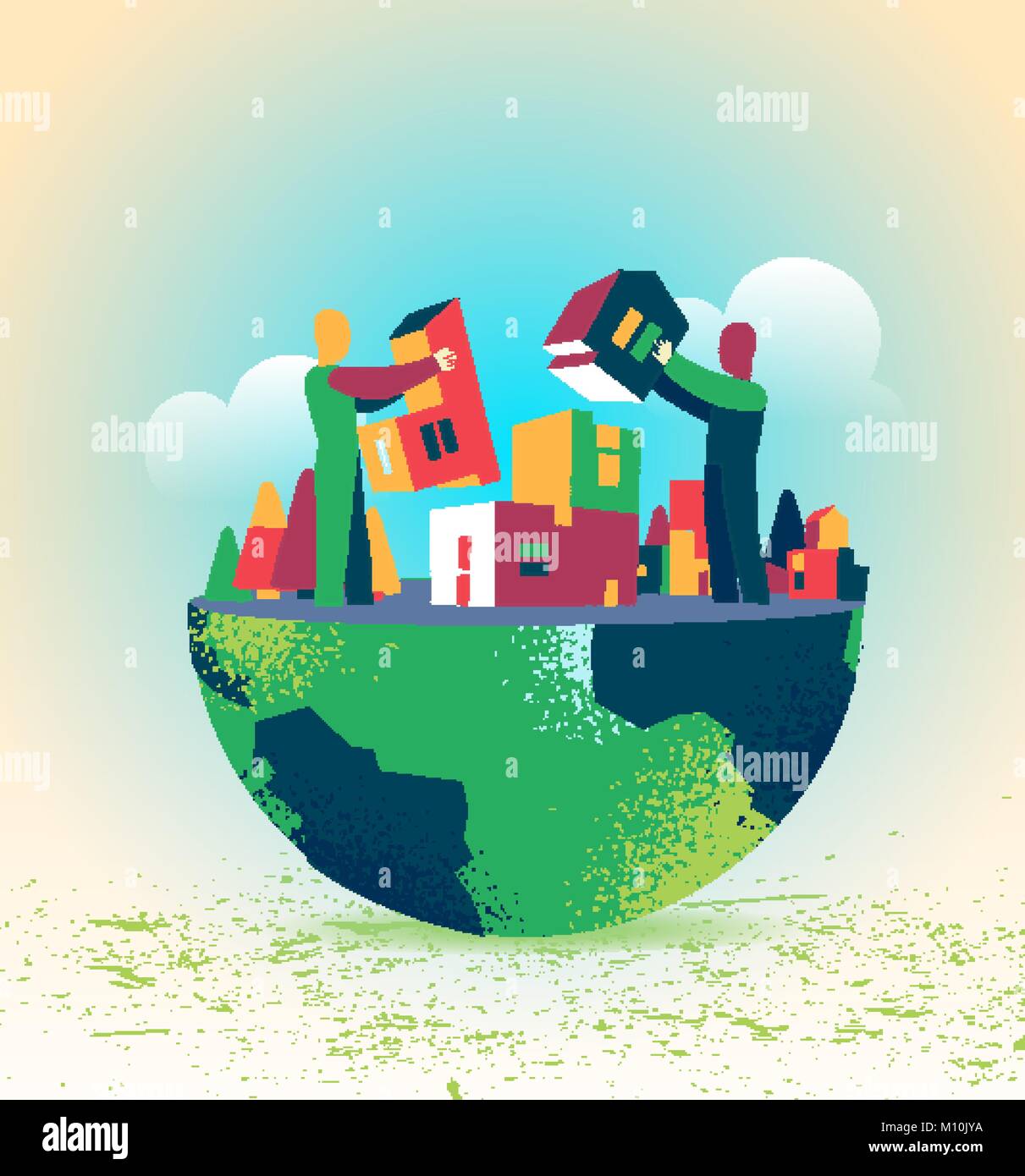 We can build together our custom world Stock Vector