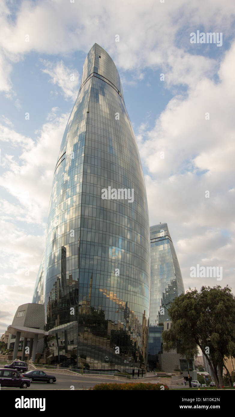 picture for the flame tower hotel building, the biggest building in the ...