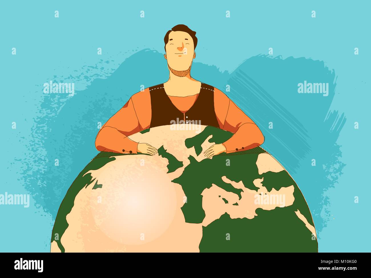 Thinking about the future of the world Stock Vector