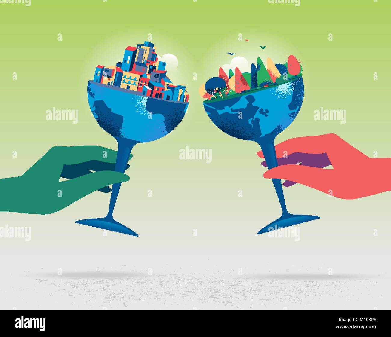 Celebrating a bright future for our world Stock Vector
