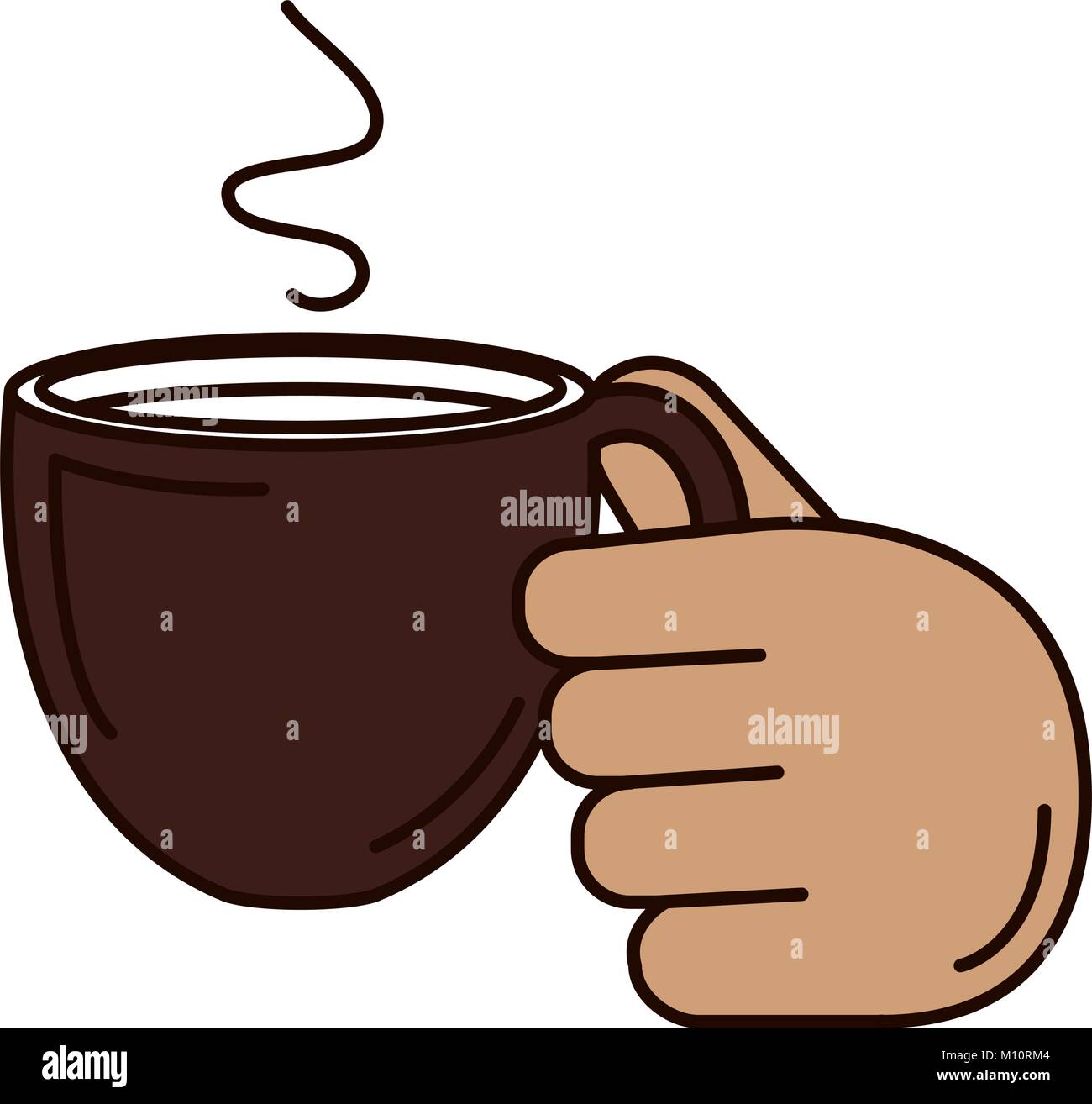hand with coffee cup hot icon vector illustration design Stock Vector ...