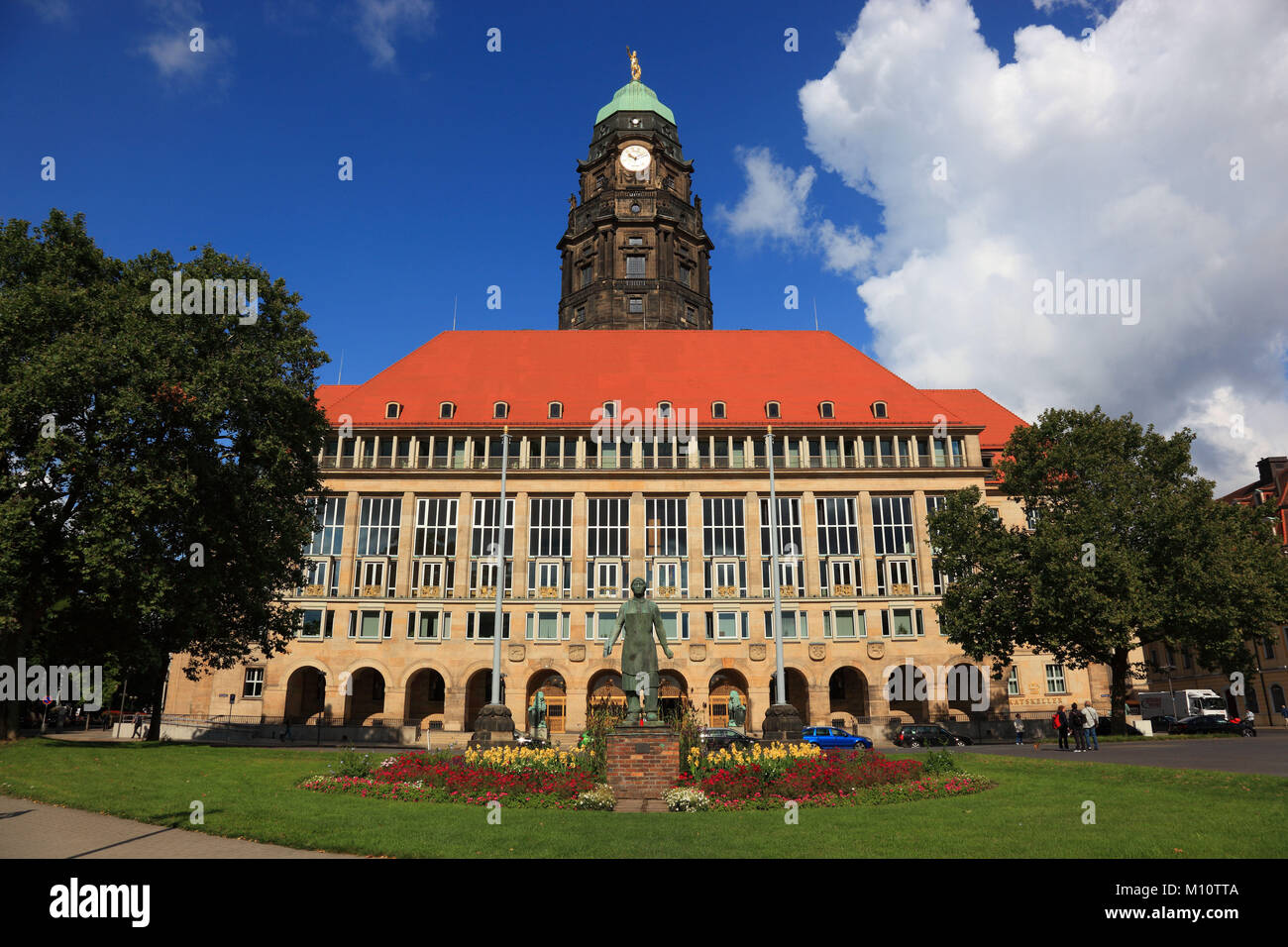 The new townhall of Dresden, Saxony, Germany Stock Photo Alamy