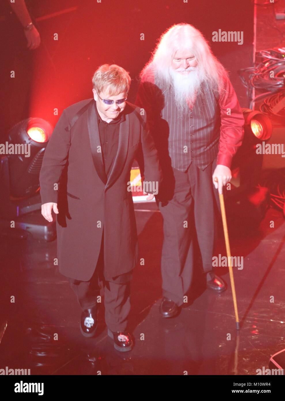 Elton John and Leon Russell  play Beacon Th,10/19/2010 photo Michael Brito Stock Photo