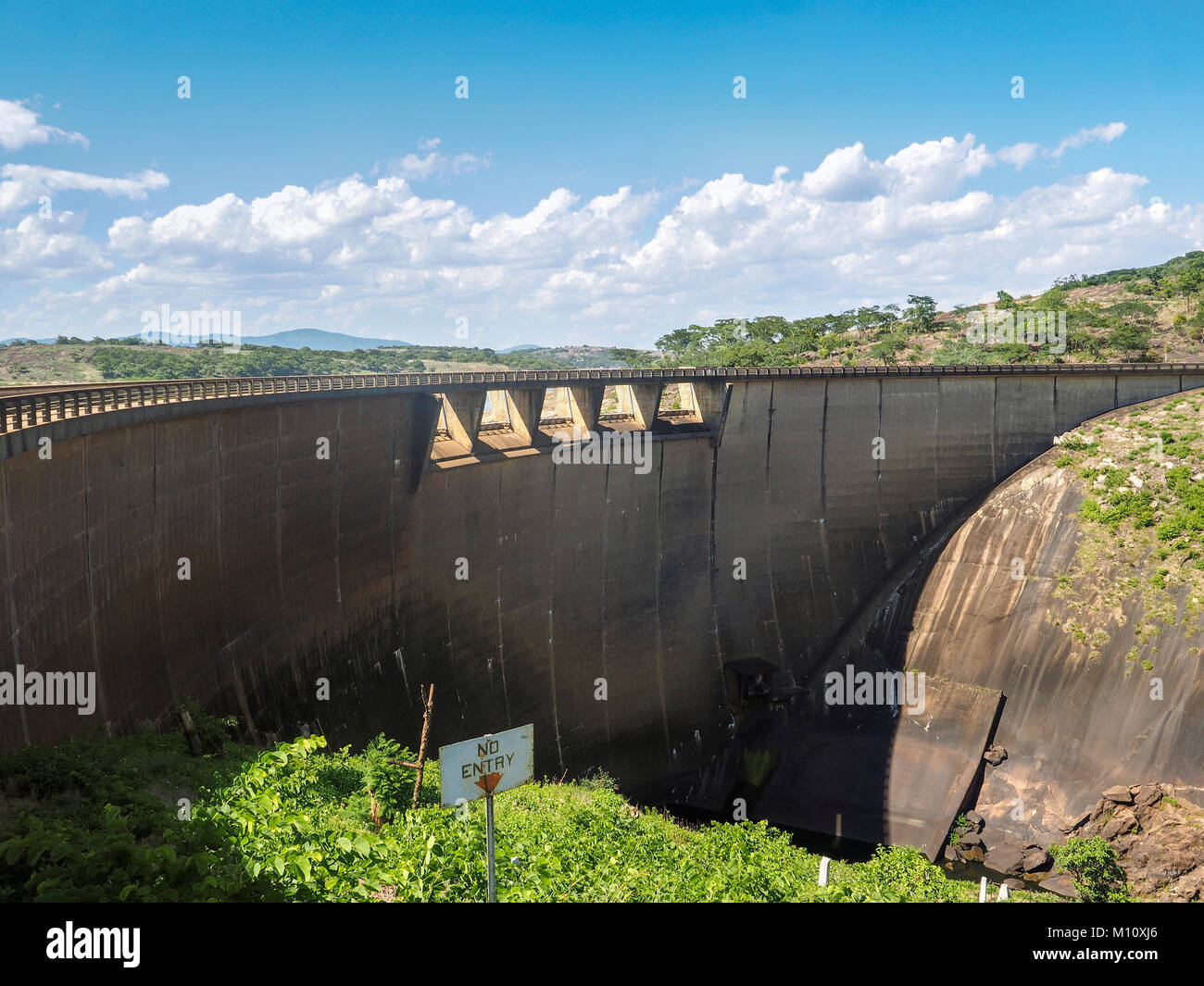 ZIMBABWE, AFRICA Lake Mutirikwi (formerly Lake Kyle) and the Dam Wall