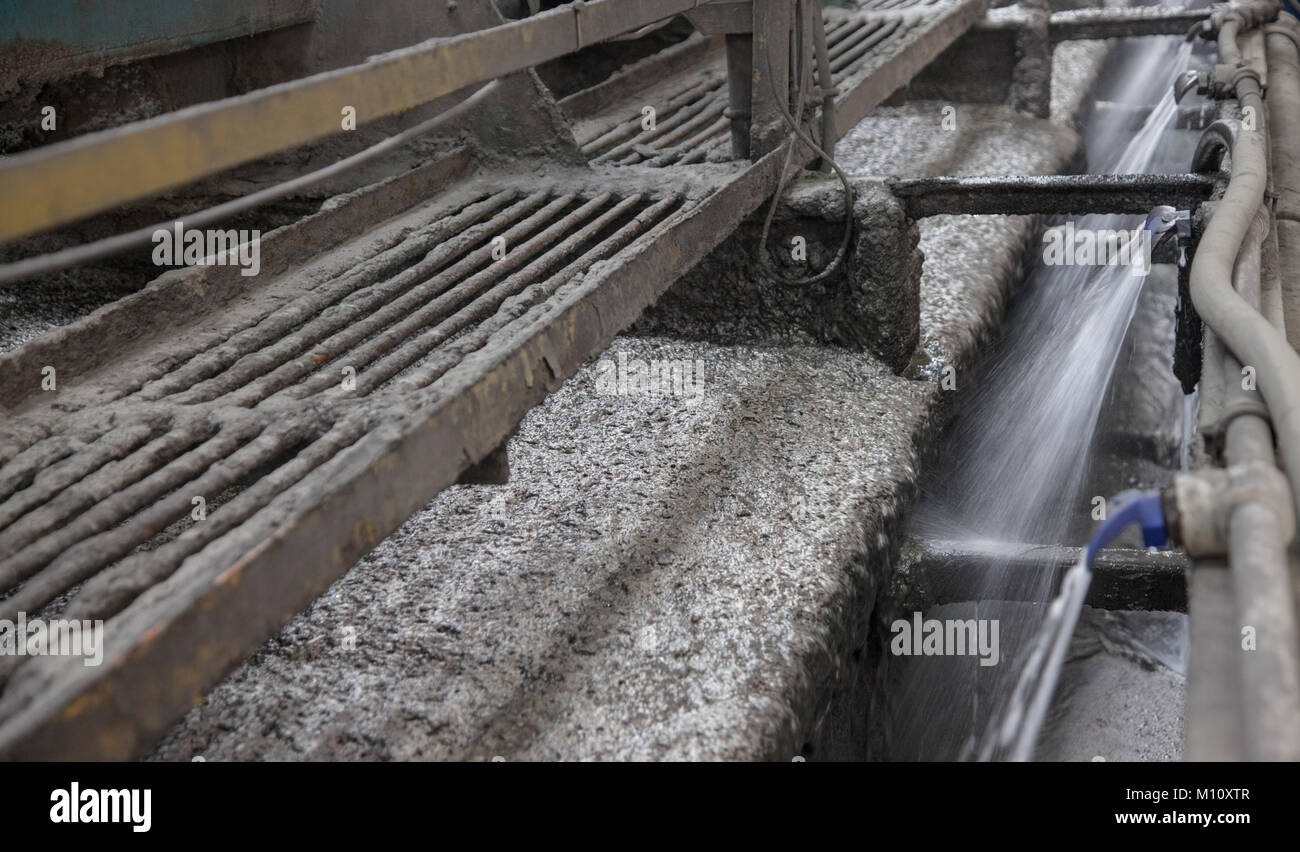 Golden Ore Industrial Solution Stock Photo