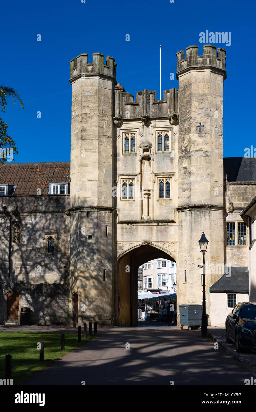 Wells Somerset England May 4, 2016 The Eye gate from the