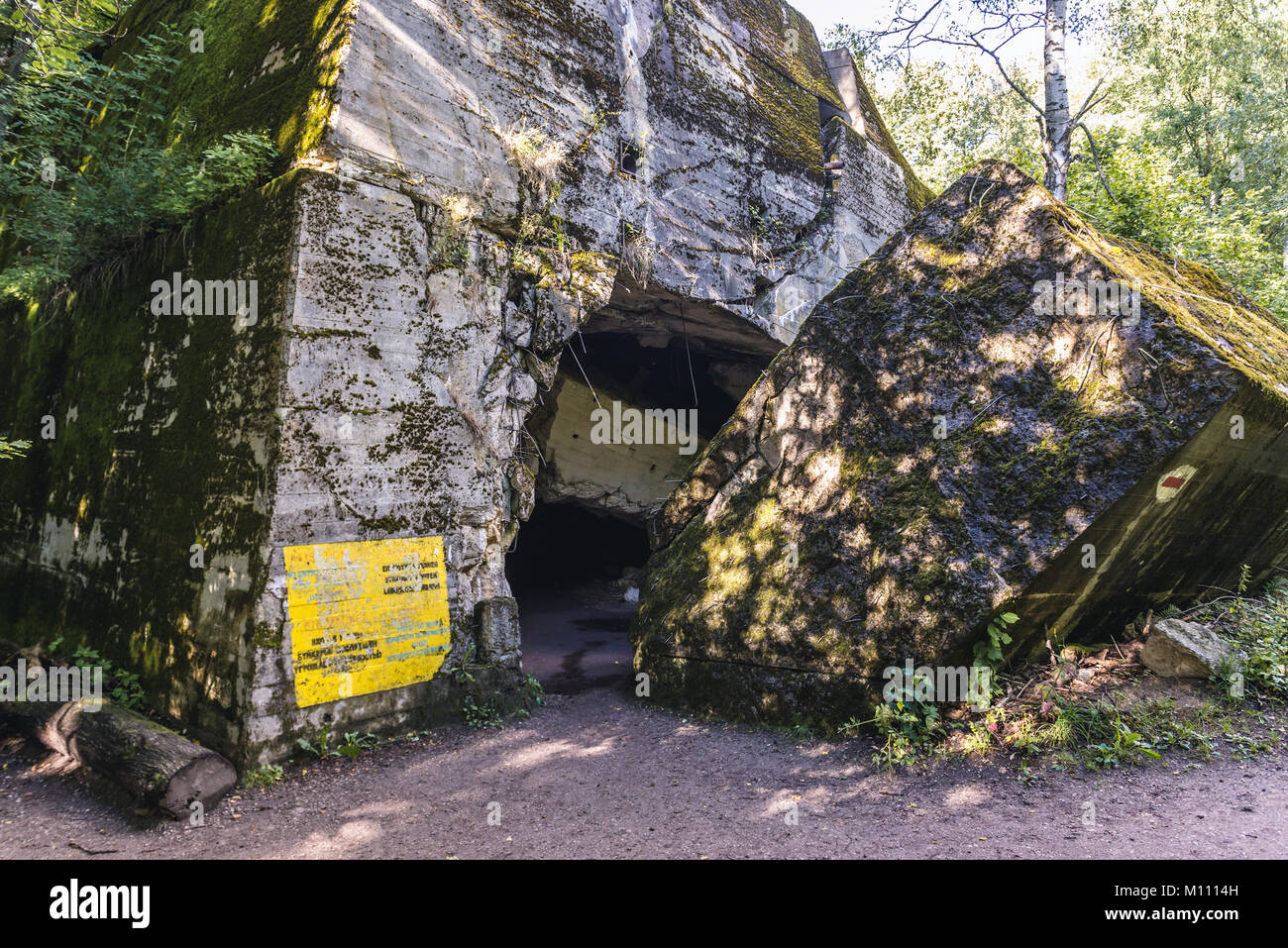 Bunker of Hermann Goering in Wolf's Lair - the headquarters of Adolf Hitler and Nazi Supreme Command of Armed Forces in WW2 near Gierloz, Poland Stock Photo