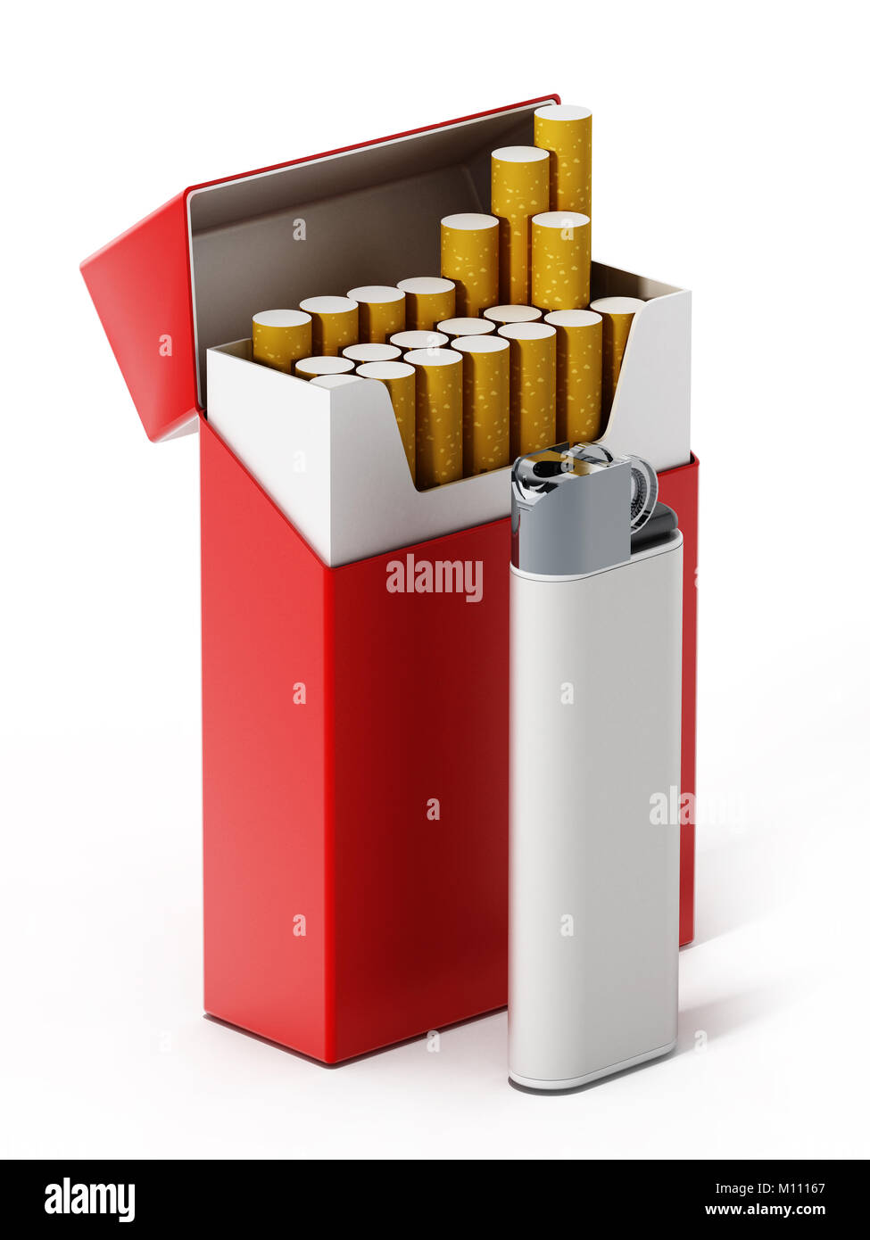 cigarette box and lighter Packet cigarettes lighter hi-res stock photography and images