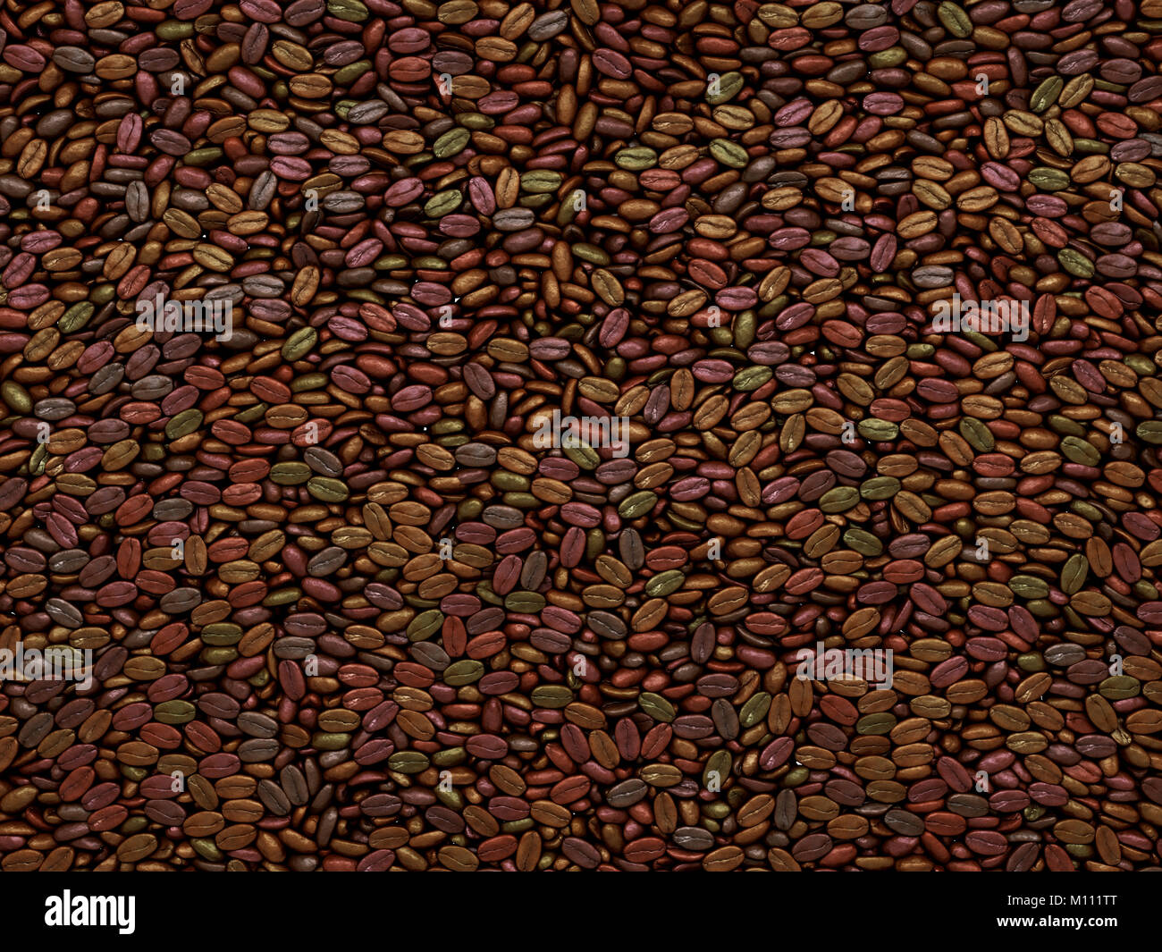 Unsorted Coffee beans texture or background. Large resolution Stock Photo